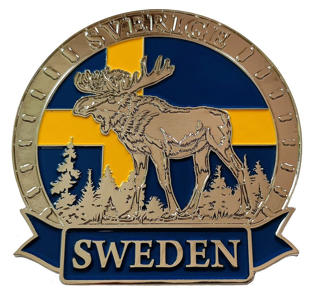 Metall Magnet Sweden Stående Älg