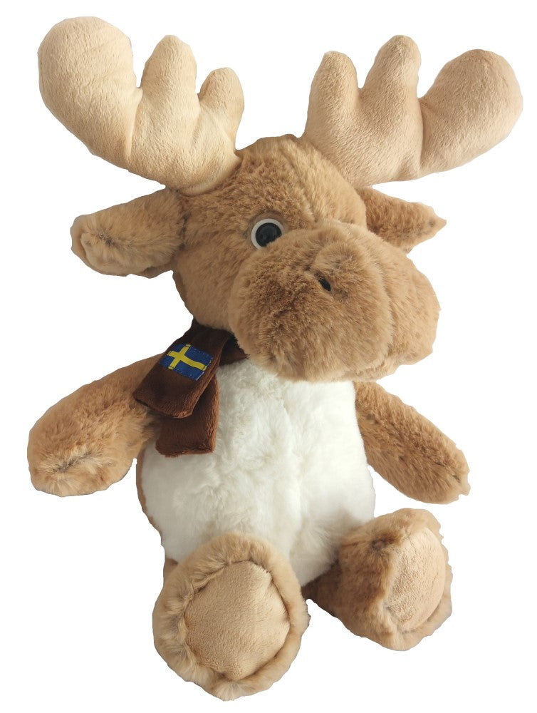 Big Soft Moose Sweden with scarf 28cm