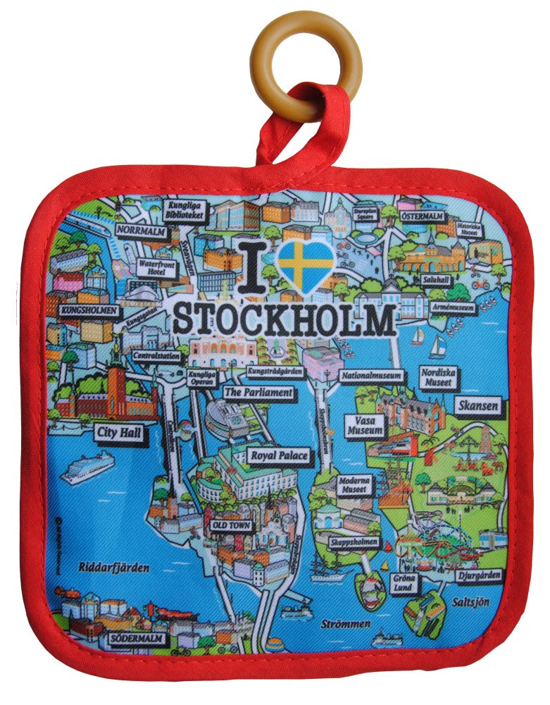 Pot Holder Stockholm Map