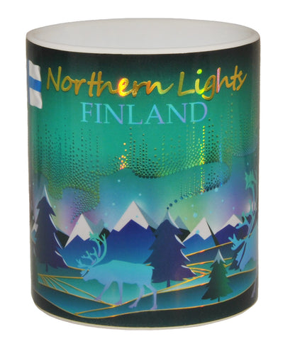 Mugg Glitter Finland Northern Lights