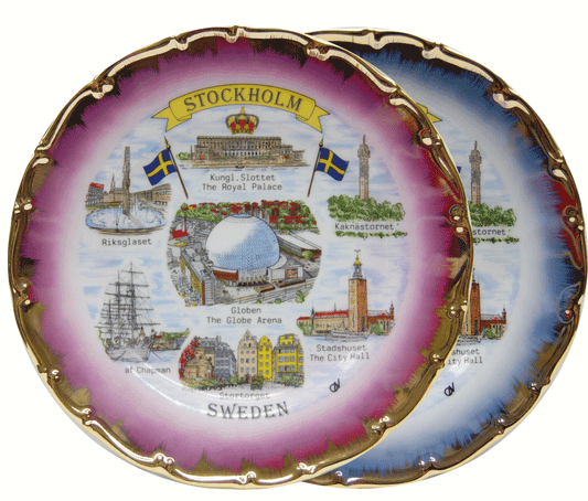 Plate Stockholm Coloredge Globe