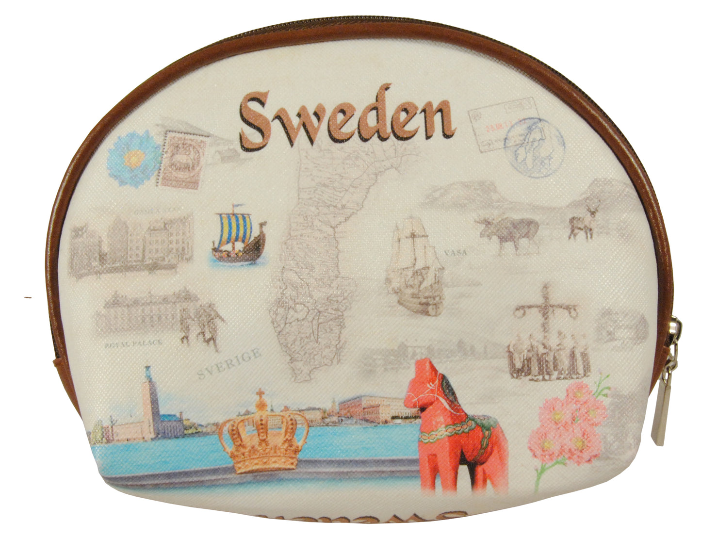 Cosmetic bag Sweden map