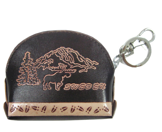 Keychain Leather Purse Moose