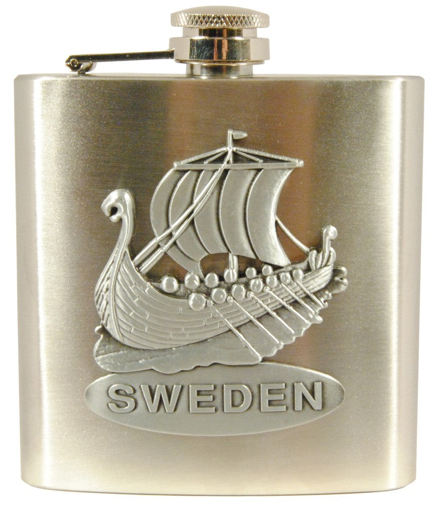 Pocket Flask Sweden Viking Ship