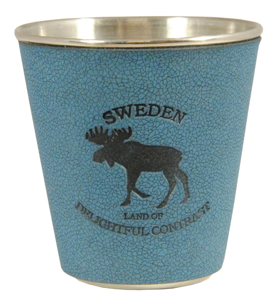 Metal Shotglass Sweden Moose Leather