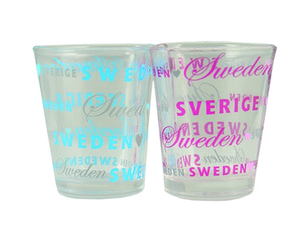 Shotglas Sverige Hjärtformat