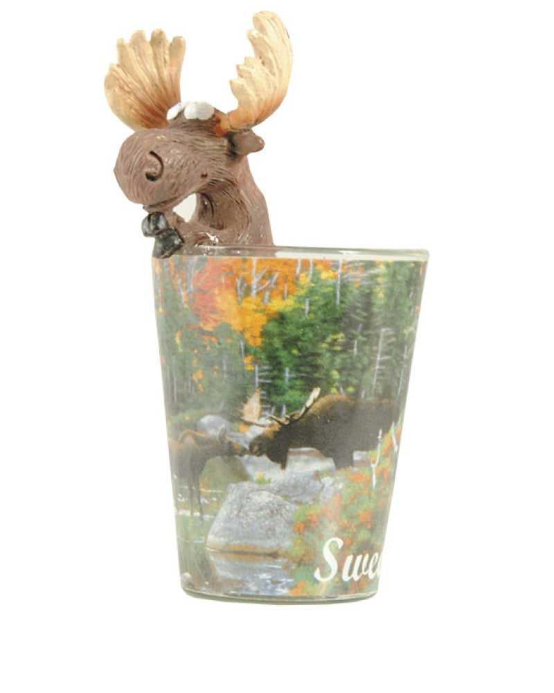 Shot Glass Sweden Moose Picture