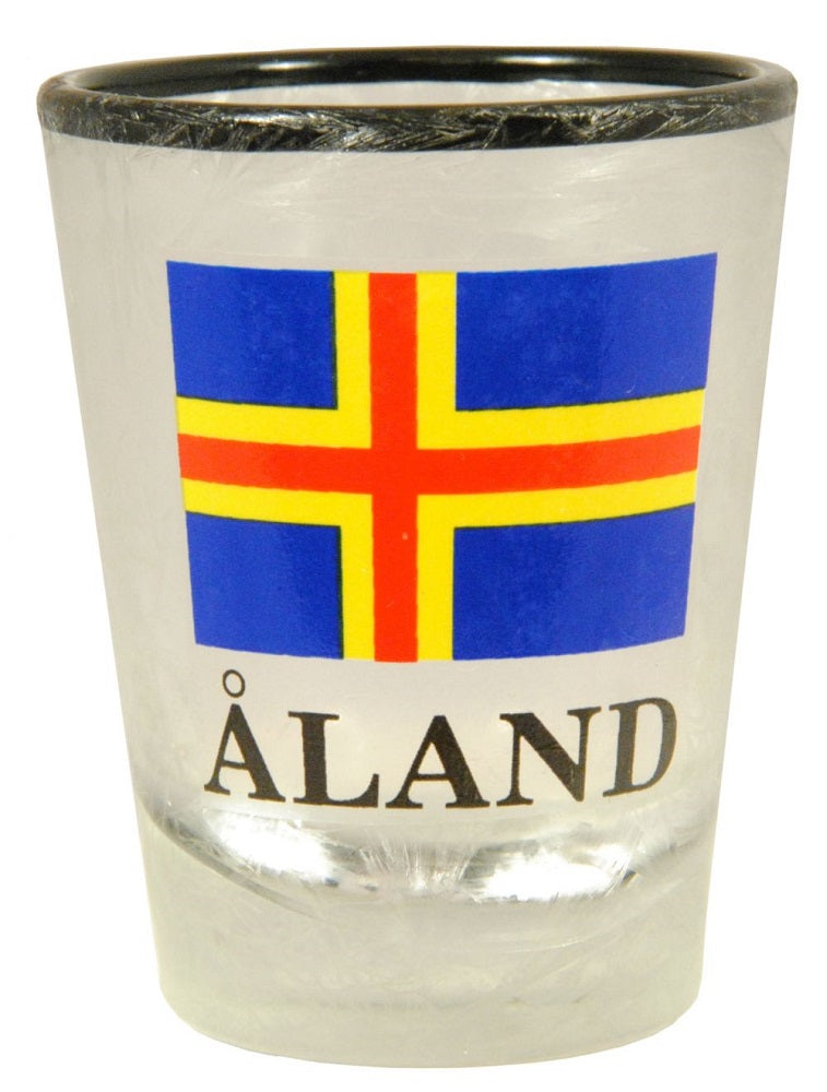 Shot Glass Åland Flag