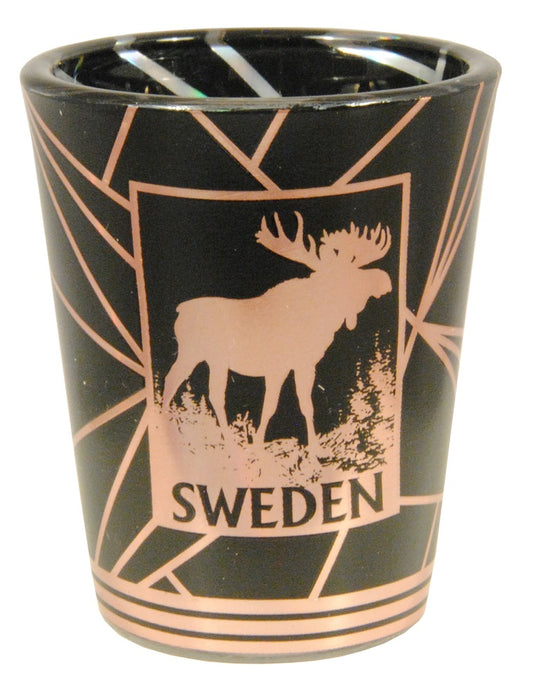 Shot Glass Sweden Moose Black