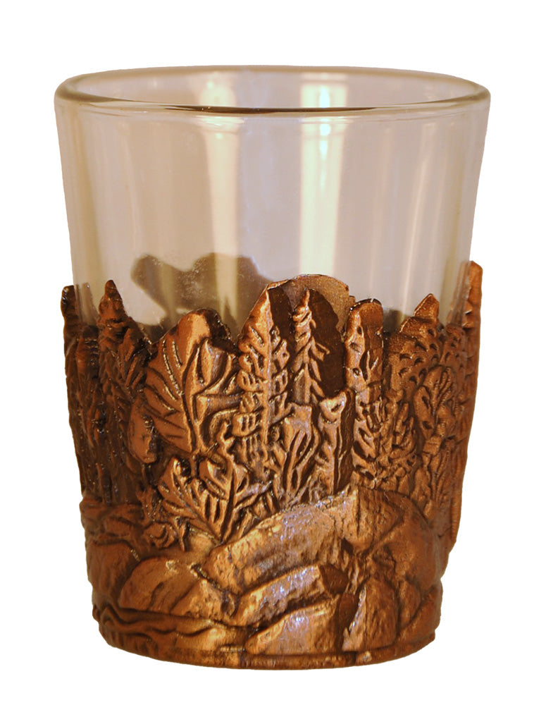 Shot Glass Sweden Moose Wrap Copper