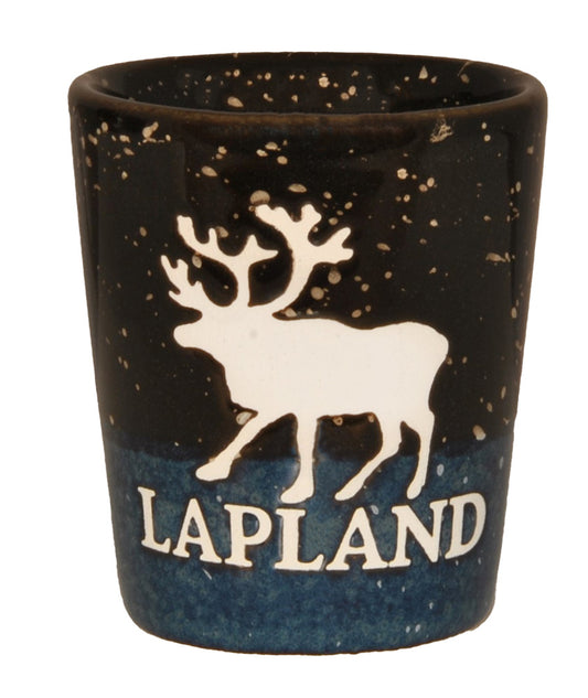 Shot Glass Lapland Snow Effect Blue