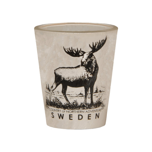 Shot Glass Ice White Sweden Moose