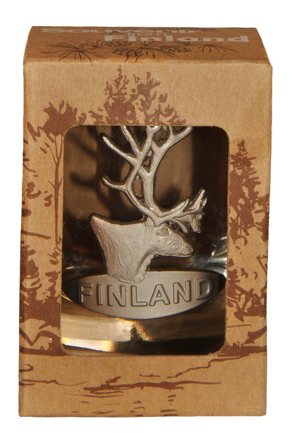 Shot Glass Metal Emblem Finland