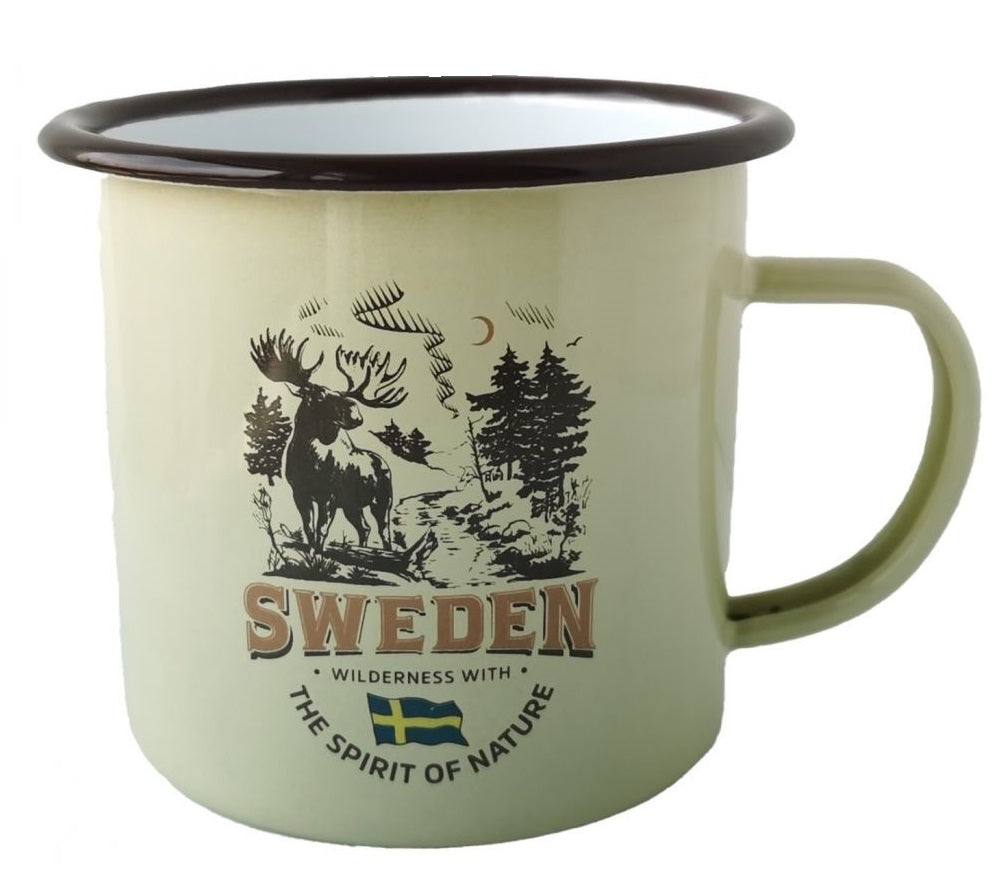 Light Yellow Mug Enamel Sweden