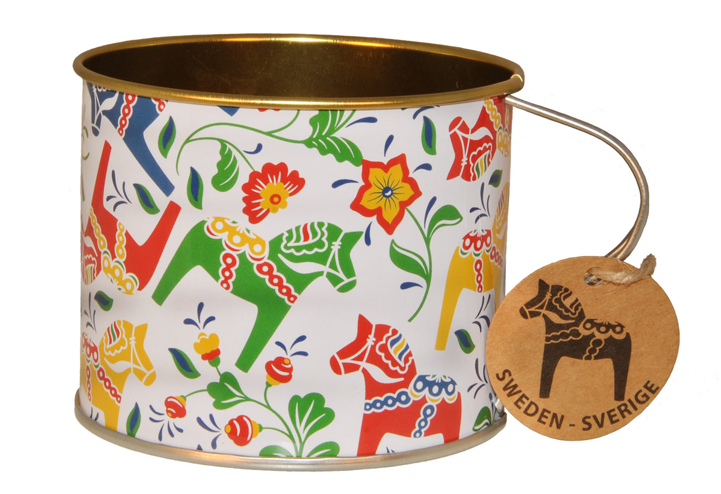 Mug Metal Dala horses 