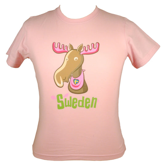 Barn T-shirt Älg Rosa