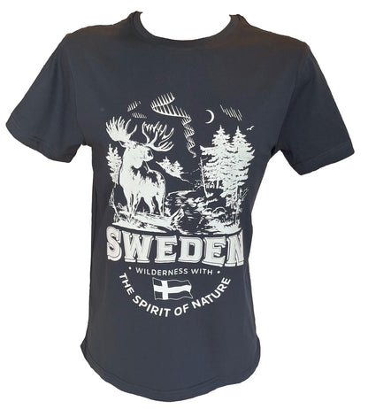 T-shirt Blå Älg Sweden