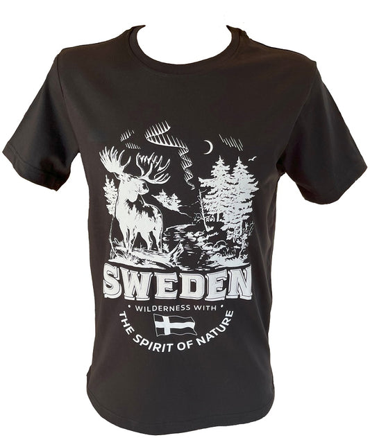 T-shirt Svart Älg Sweden