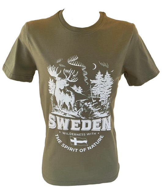 T-shirt Grön Älg Sweden