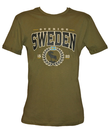 T-shirt Kaki Sverige Älg