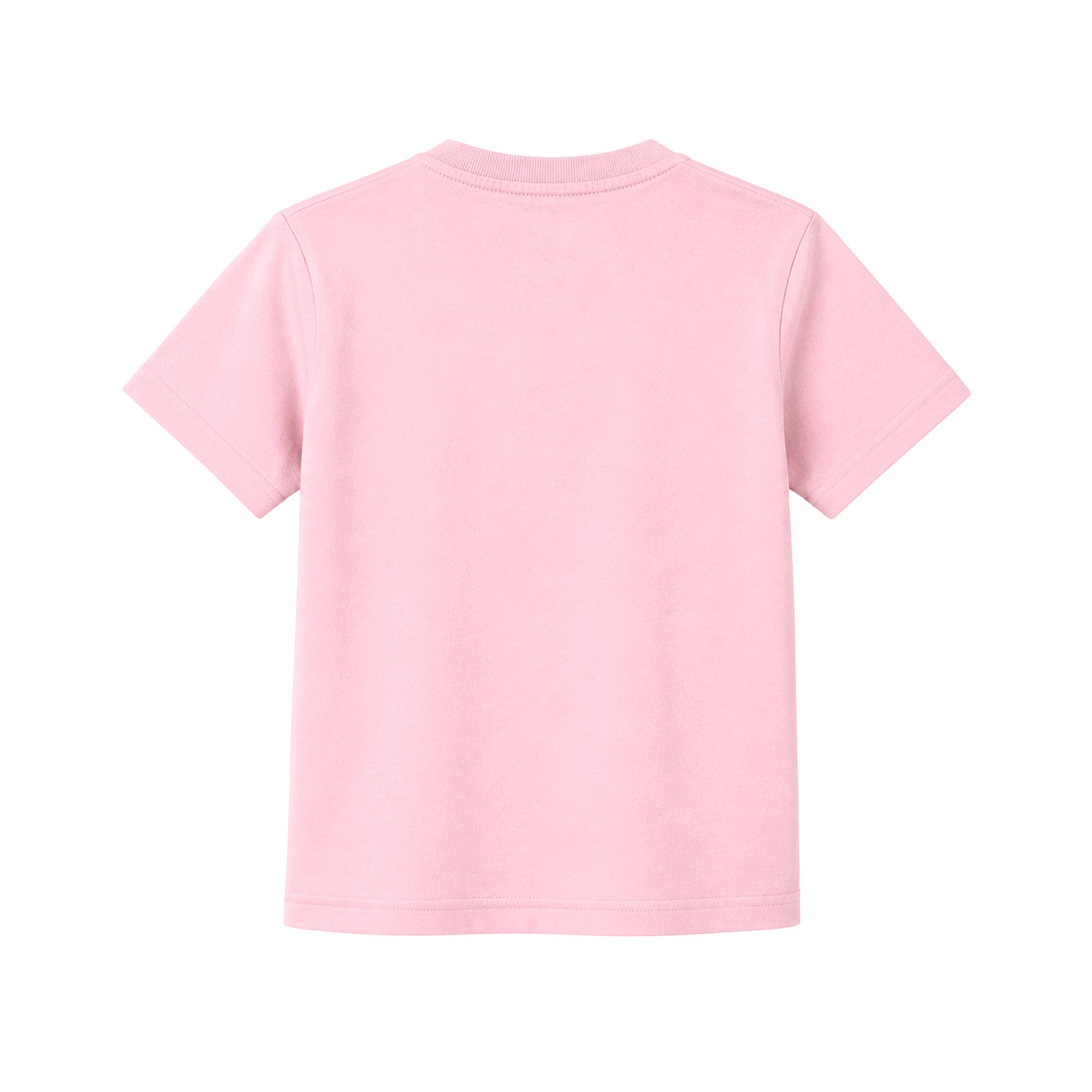 Rosa barn t-shirt med motiv av tecknad älg och texten "Sweden"