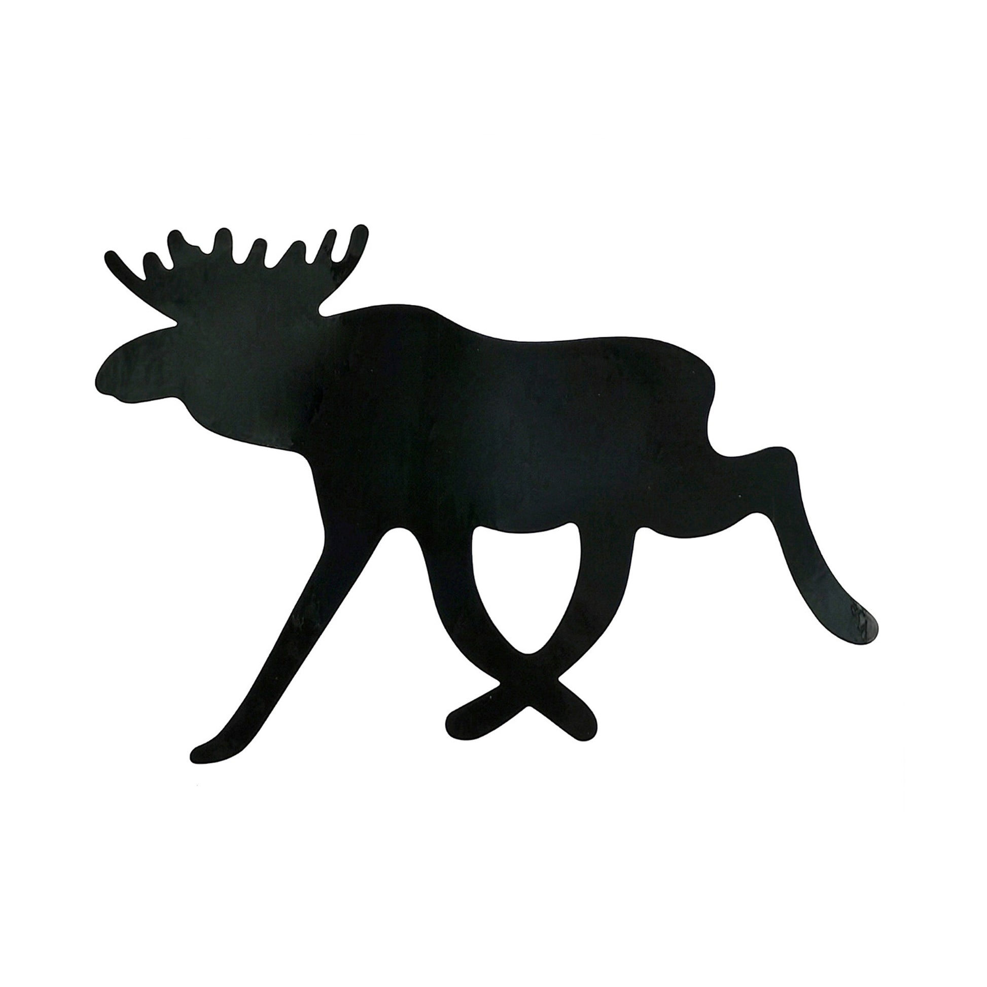 Dekal med svart älgsiluett – skogens konung och en storsäljare som passar perfekt på husvagn eller husbil.