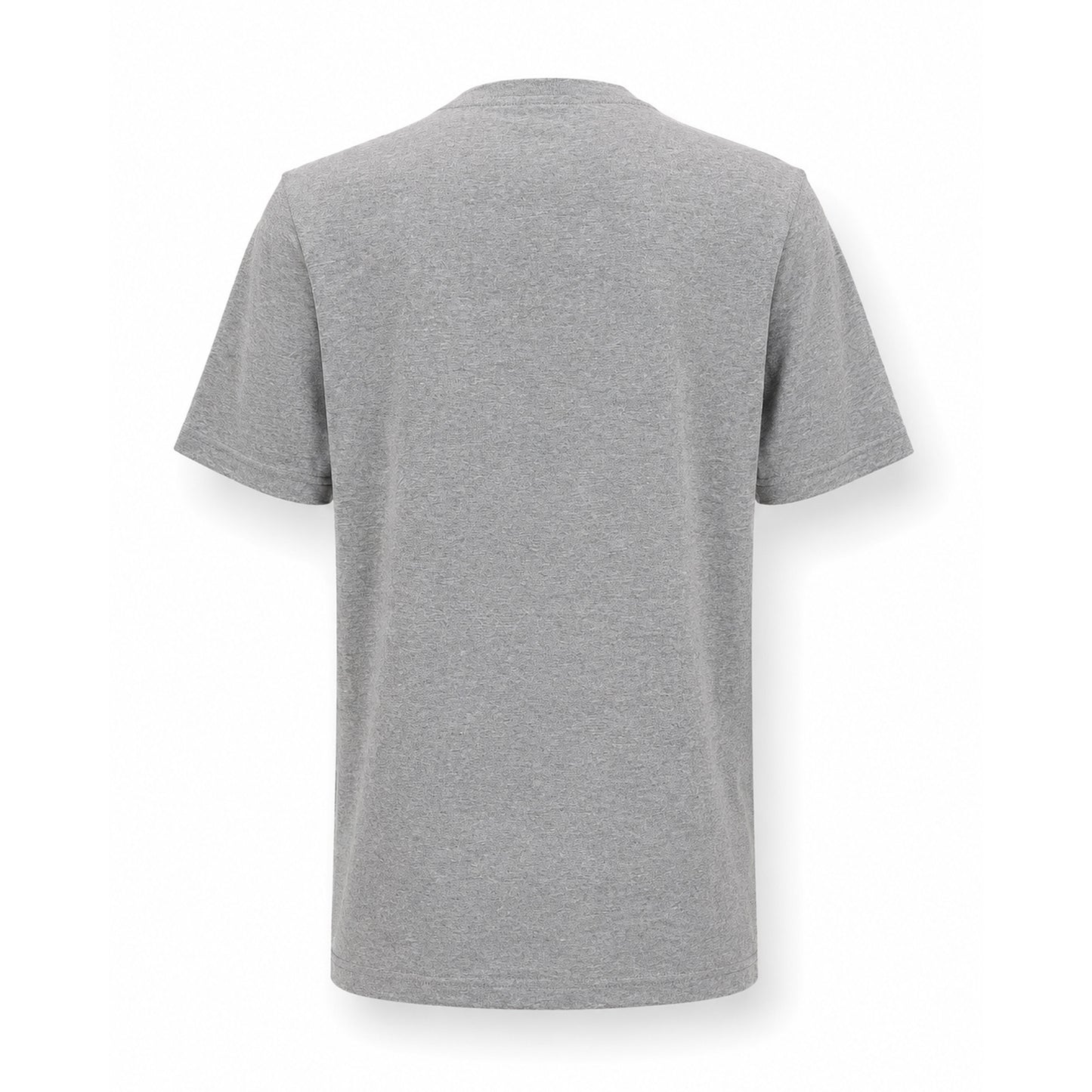 Ljusgrå T-shirt med motiv av en älg och texten "Sweden" – perfekt som souvenir eller present. sedd bakifrån