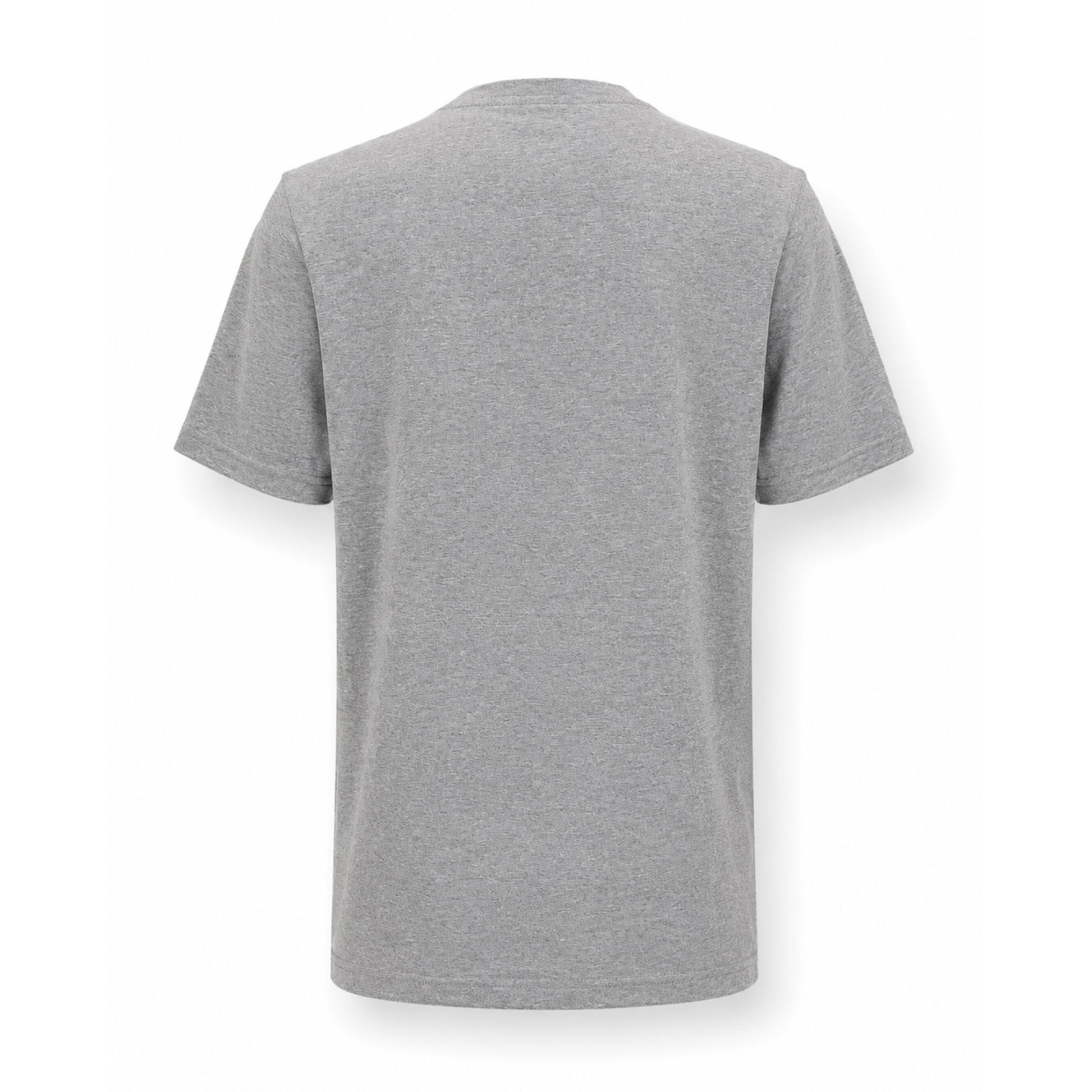 Ljusgrå T-shirt med motiv av en älg och texten "Sweden" – perfekt som souvenir eller present. sedd bakifrån