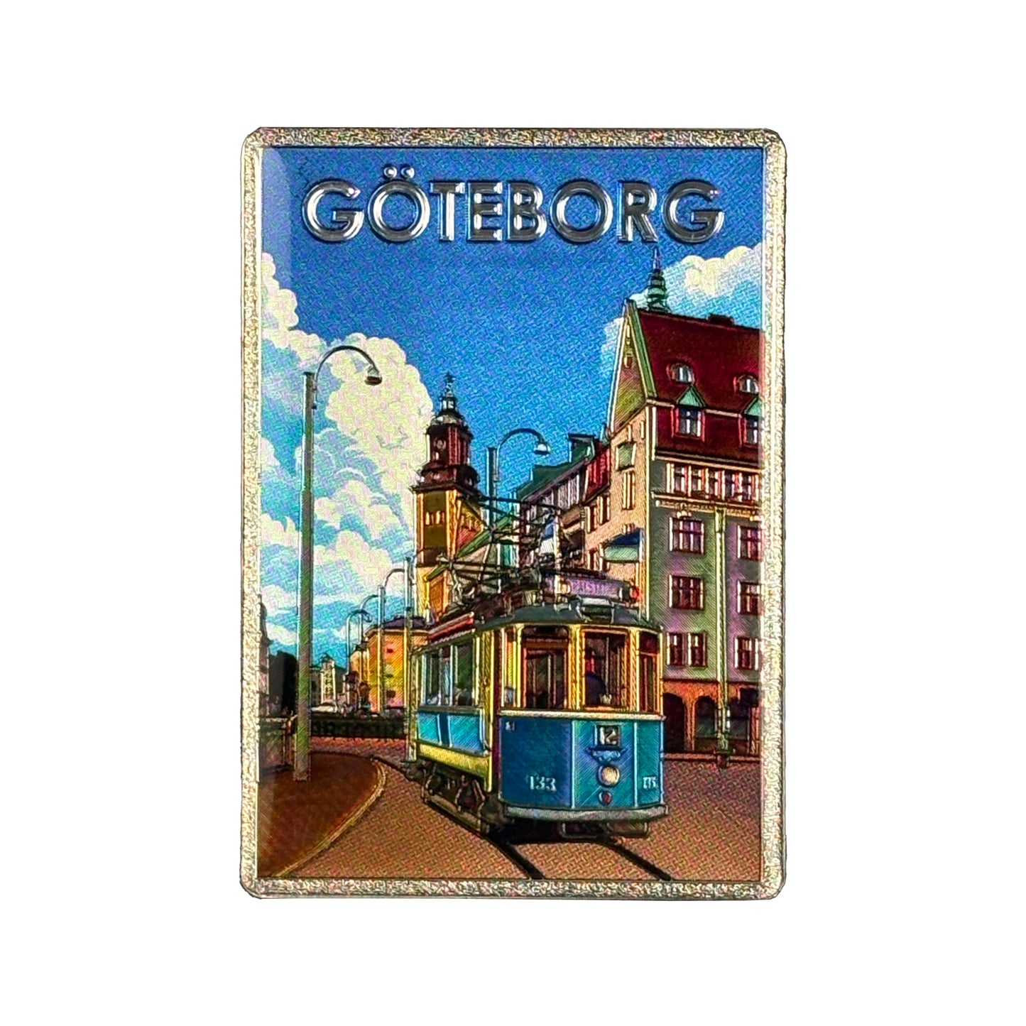 Magnet Göteborg med motiv på en av Göteborgs mest ikoniska symboler – spårvagnen. 