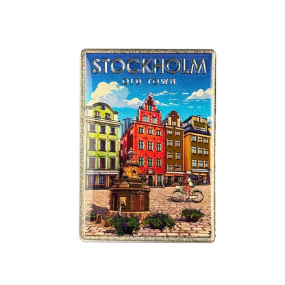 Magnet Stockholm Gamla Stan fångar den historiska charmen i Stockholms äldsta stadsdel, vackra byggnader, kullerstensgator och charmiga gränder.
