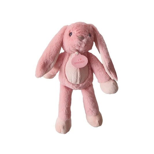 Mjuk gosedjurskanin med långa ben, 27 cm hög, med silkeslen päls och vänligt uttryck. En söt och kramvänlig present eller souvenir för både barn och vuxna.