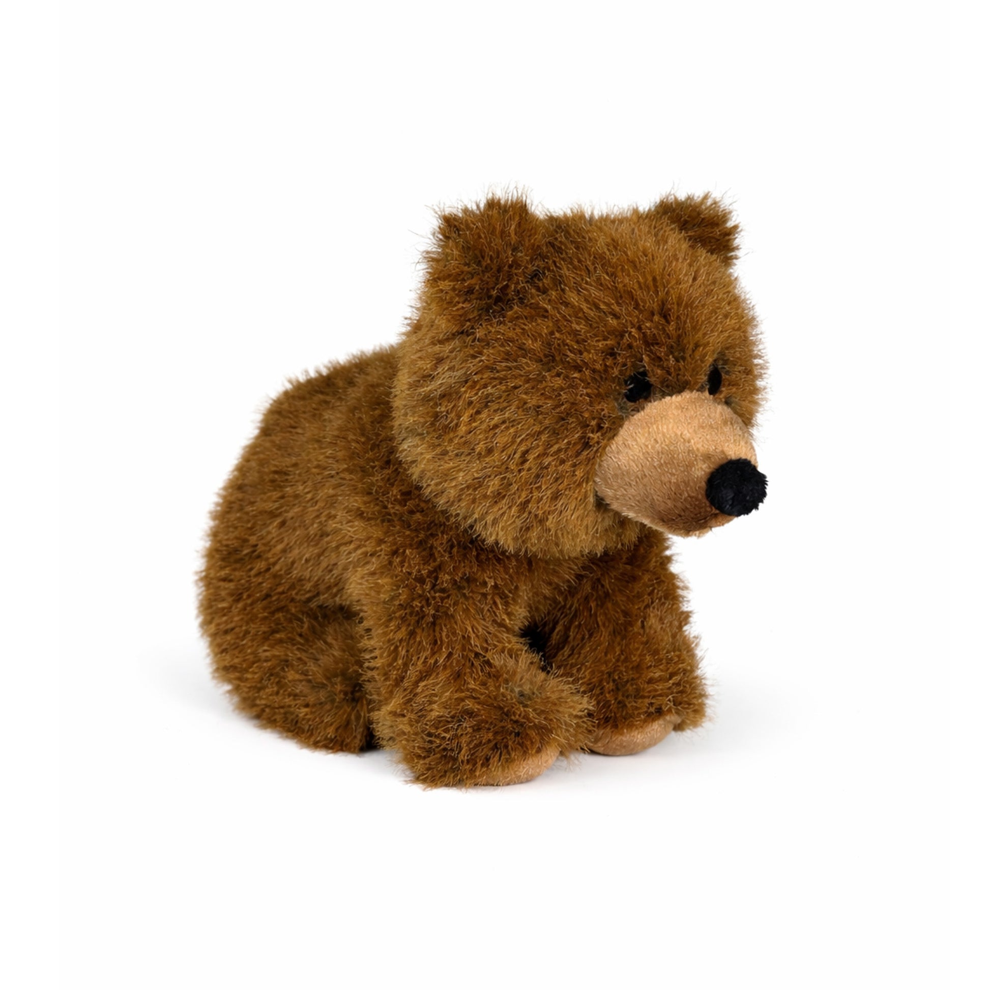 Brun gosedjurs björn sedd snett framifrån.