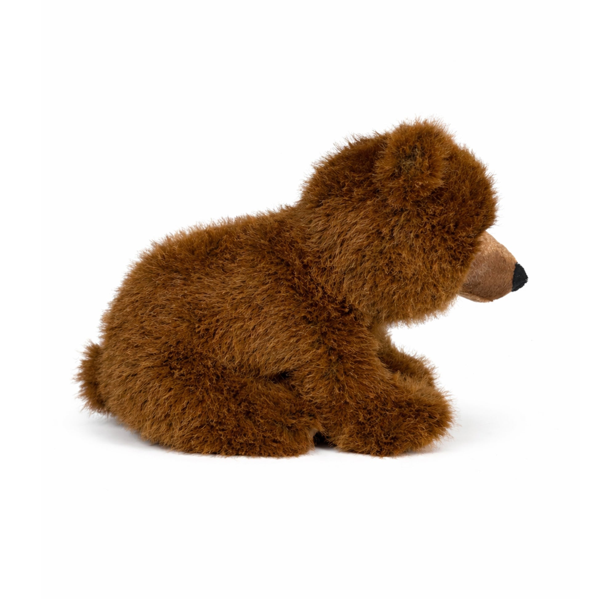 Brun gosedjurs björn sedd från sidan.