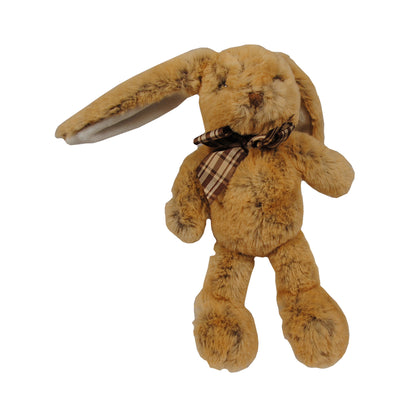 Ljusbrun mjuk gosedjurskanin med rosett.