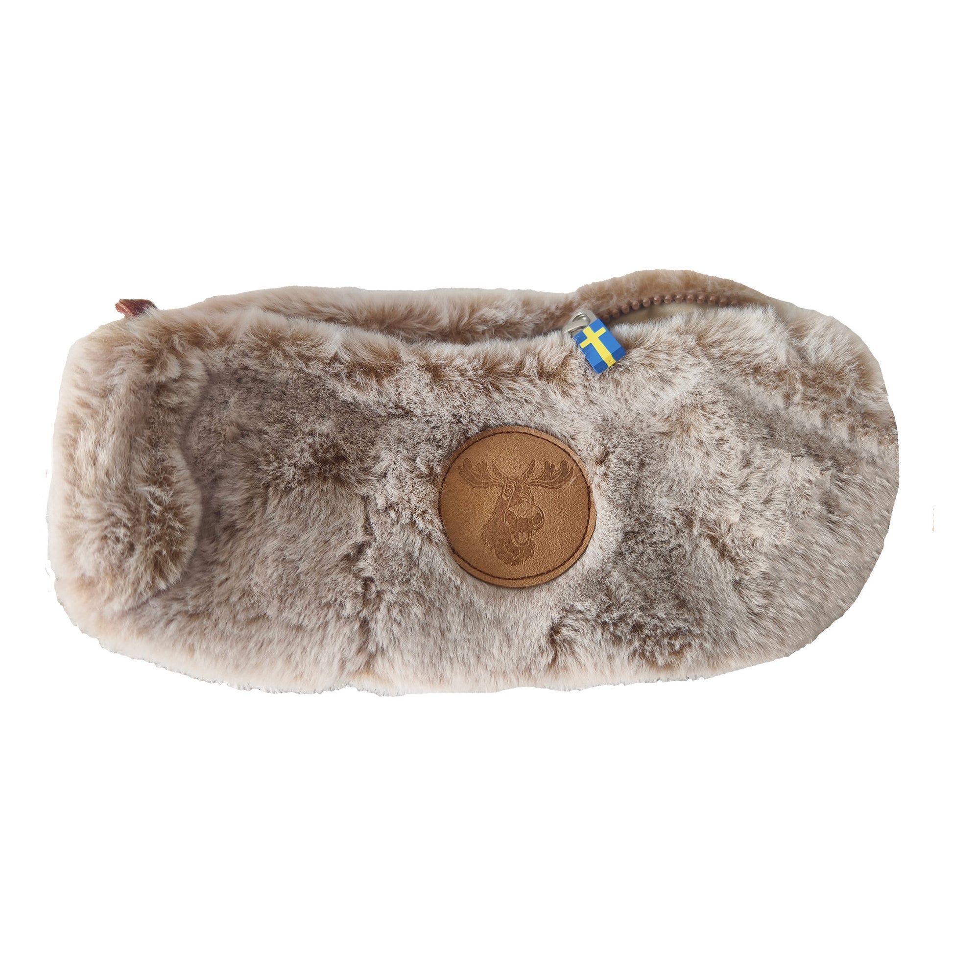 Mjukt och fluffigt pennfodral med älgmotiv