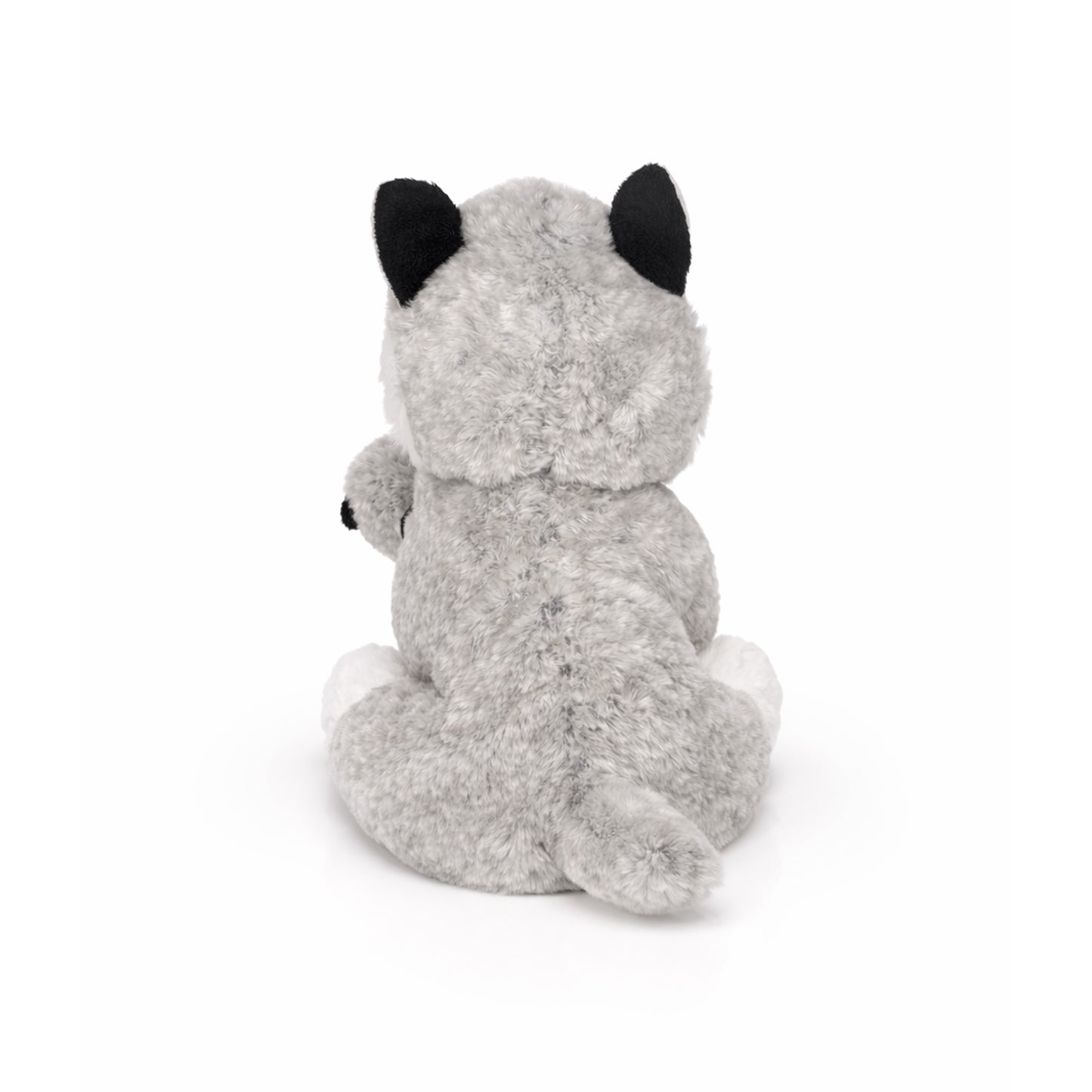 sittande husky-gosedjur på 25 cm med en liten baby, populär tack vare sitt gulliga utseende och mjuka material. Sedd bakifrån