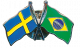 Pin Sverige - Brasilien