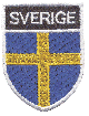 Broderat märke Sverige flagga