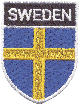 Broderat märke Sweden flagga