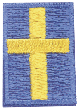 Broderat märke Sverige flagg 25 x35mm