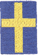 Broderat märke Sverige flagg 50 x70mm