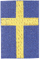 Broderat märke Sverige flagg 70 x105mm