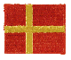 Broderat märke flagga Skåne