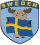 Dekal Älg Med Svensk Flagga