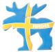 Magnet Sweden Älg Flagga