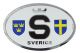 Bildekal Sverige Flagga/Tre kronor