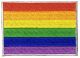 Broderat märke Prideflagga 50 x 70 mm Finland
