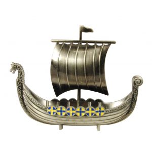 Vikingaskepp Metall 11 cm